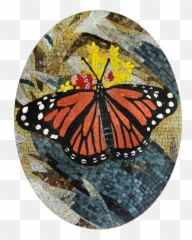 Mosaic Designs - Colorful Butterfly Monarch png