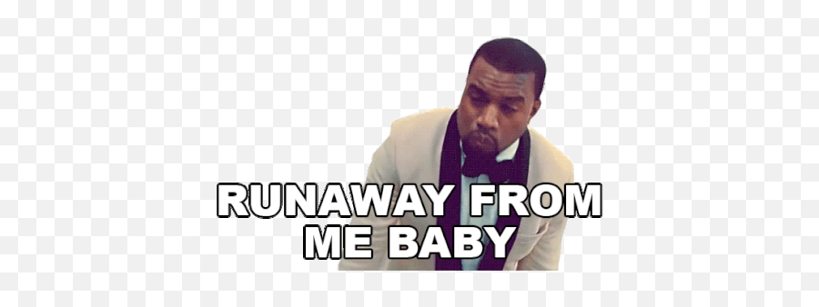 Runaway From Me Baby Kanye West Sticker - Runaway From Me Runaway Kanye West Gif Png,Kanye West Icon