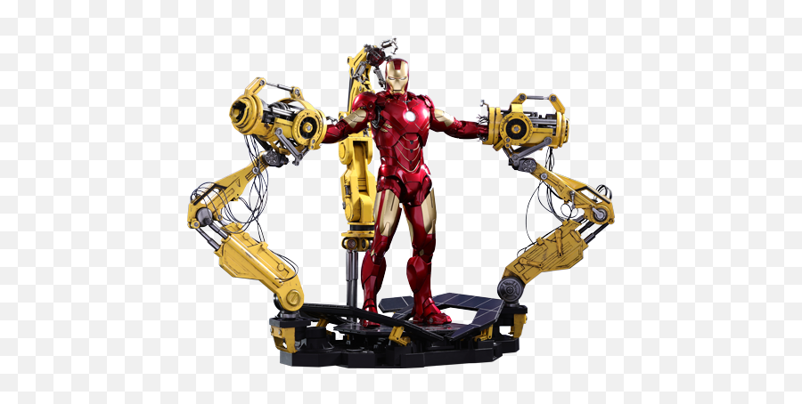 Covetly Hot Toys Marvel Iron Man Mark Iv Suit - Up Gantry Iron Man Suit Up Arms Png,Man In Suit Icon
