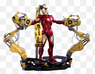 Covetly Hot Toys Marvel Iron Man Mark Iv Suit - Up Gantry Arms png