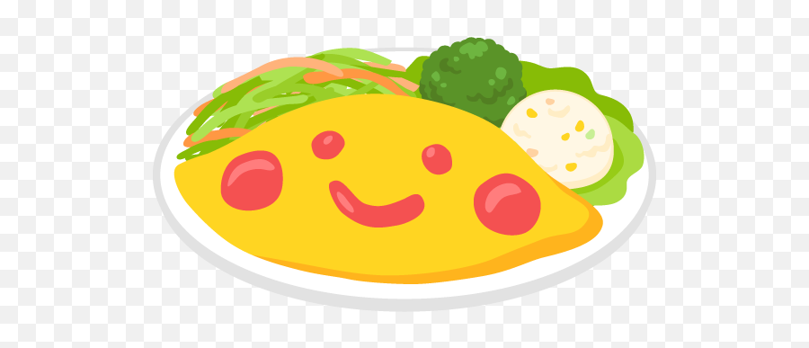 Smiley Face Omelette Rice Free Png And - Omelet Clipart,Omelette Png