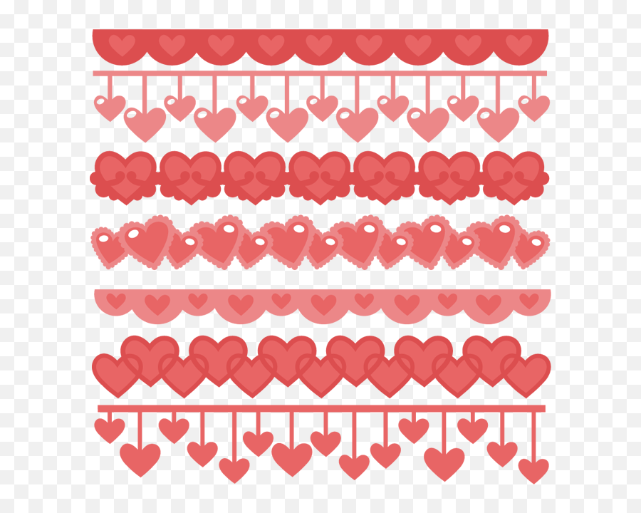 Free Heart Border Transparent Download - Heart Border Svg Free Png,Heart Border Png