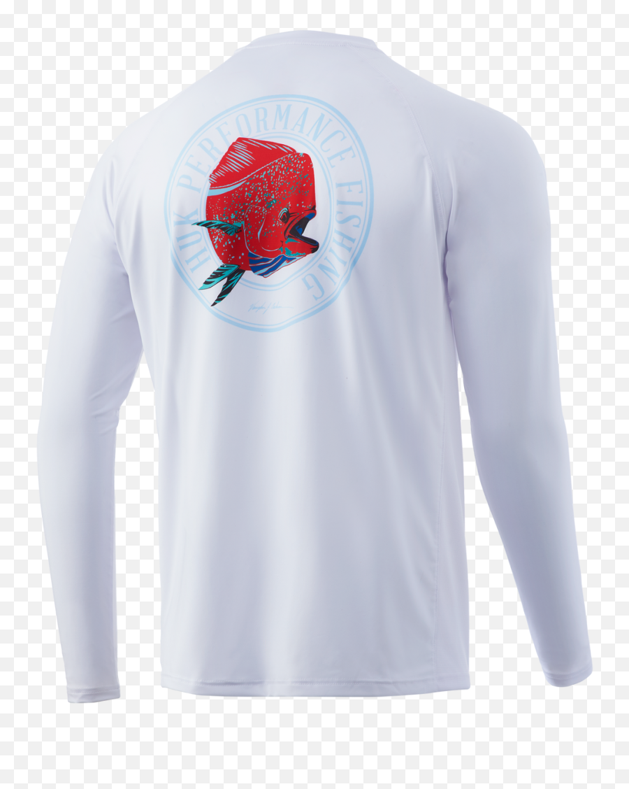 Huk Vc Dolphin Bright Pursuit - White Huk Gear Long Sleeve Png,Dolphin Browser Icon Png