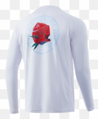 Huk Vc Dolphin Bright Pursuit - White Gear Long Sleeve png