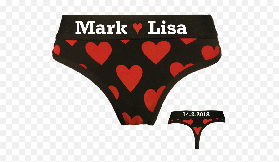 Personalized Hearts Ladies Thong - Solid Png,Hartje Icon