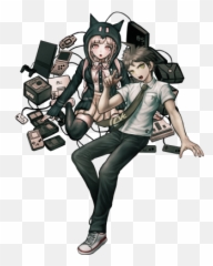 Danganronpa Protagonists Bring Hope Makoto Hajime Kaede - Chiaki Nanami png
