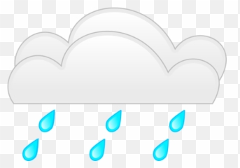 Vector Drawing Of Pastel Colored Overcloud Heavy Rain Sign - Lluvia Simbolo Meteorologico png