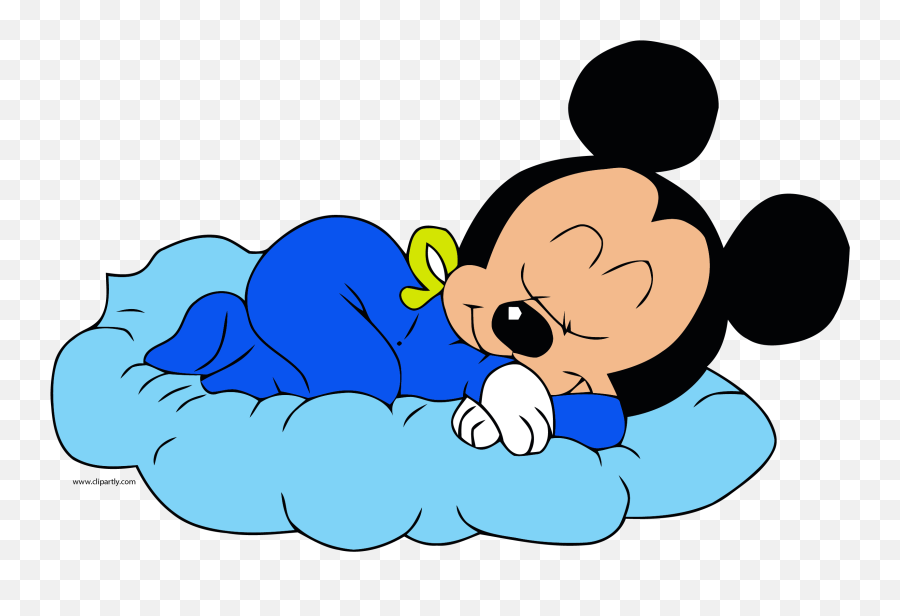 Disney Baby Mickey Sleeping Clipart Png - Sleeping Mickey Clipart,Sleeping Png