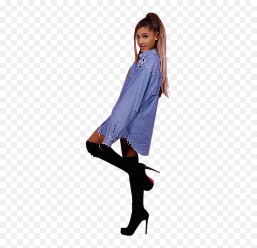 Ariana Grande In Blue Pullover And - Png Transparent Ariana Grande,Ariana Grande Transparent Background