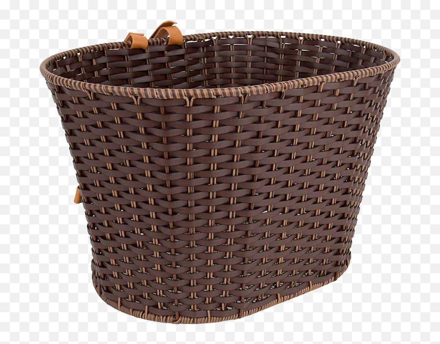 Synthetic Rattan Bike Basket - Brown Storage Basket Png,Basket Transparent