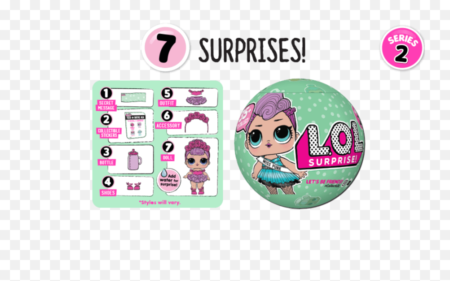 2 Of 3 New Lol Surprise Doll Lil Sisters - Lol Surprise Lol Surprise 7 Layers Png,Lol Surprise Dolls Png