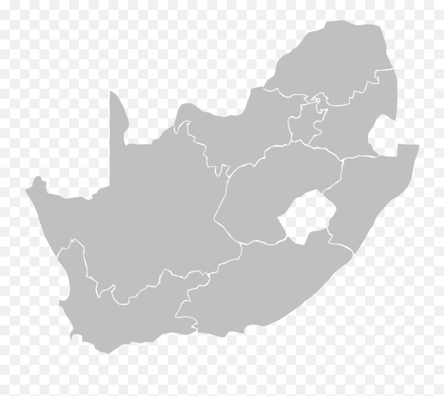 South Africa Map Transparent Png - Provinces South Africa Outline,Africa Map Png