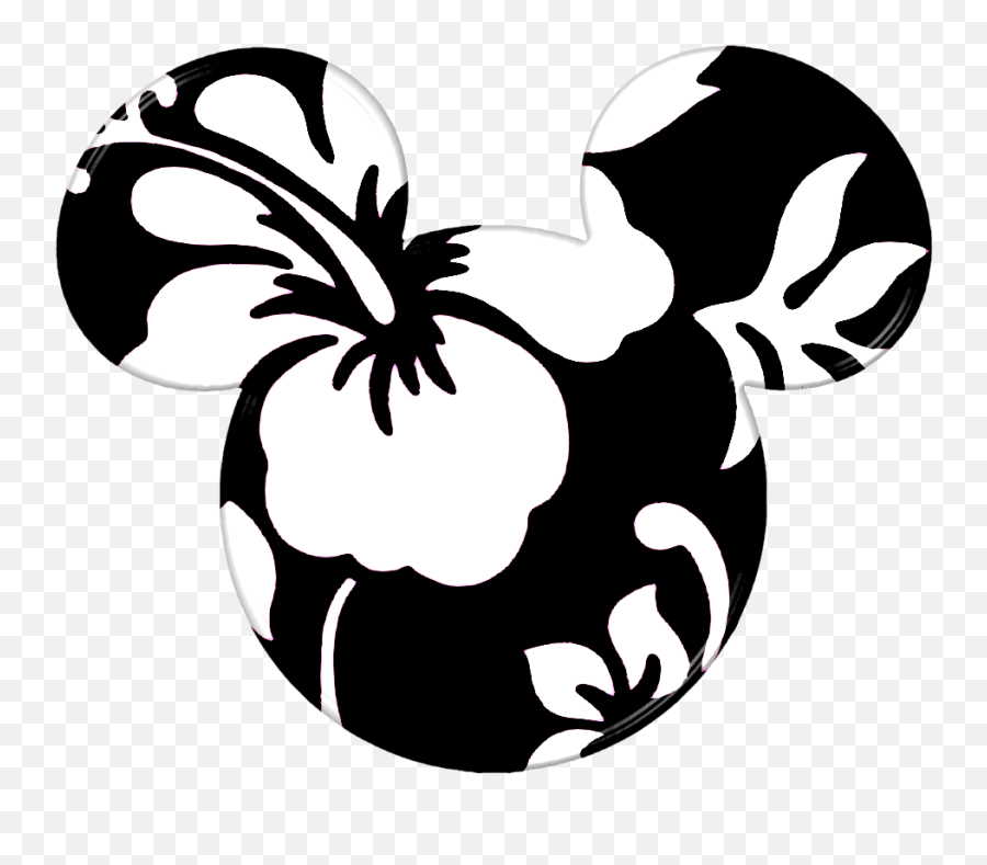 Hawaii Clipart Minnie Mouse - Mickey Mouse Hawaiian Style Head Of Mickey Mouse And Minnie Mouse Png,Minnie Mouse Head Png