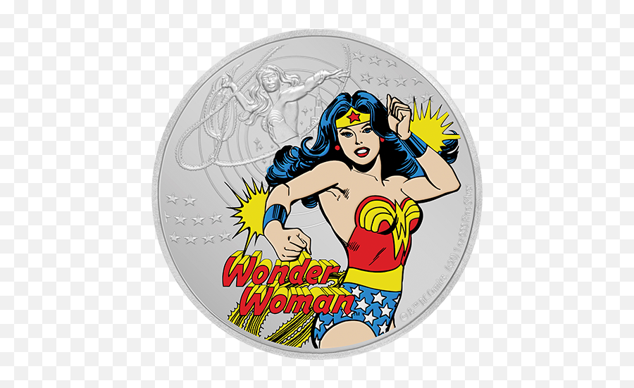 Wonder Woman 1oz Silver Coin - Wonder Woman Silver Coin Png,Wonder Woman Logo No Background