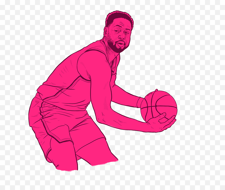 Nba Dwyane Wade Bday Illustration - Miami Vice Edition On Dribble Basketball Png,Dwyane Wade Png