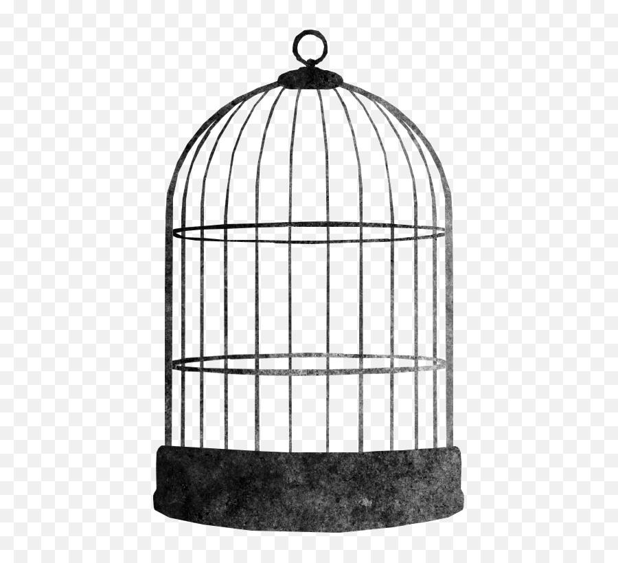 Black Cage Png Clipart Background Real - Bird In Cage Png,Cage Transparent Background