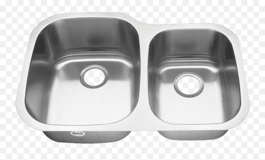 Tritan Atlas U2013 16 Gauge Stainless Steel 6040 Double Bowl Sink U2014 Blue Pearl Stone - Stainless 60 40 Sink Png,Sink Png