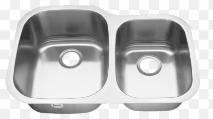 Tritan Atlas U2013 16 Gauge Stainless Steel 6040 Double Bowl Sink U2014 Blue Pearl Stone - Stainless 60 40 Sink Png,Sink Png