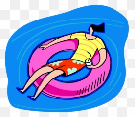 Swimming Clipart Inner Tube - Free Clip Art Of Floating In A Water Png,Inner Tube Png