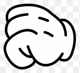 Cartoon Clenched Fist - Puño Cerrado Dibujo Png