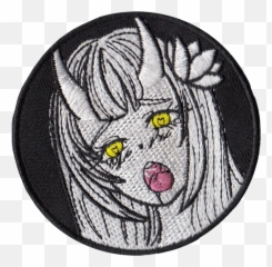 Yrei Ahegao Patch - Cartoon Png,Ahegao Face Transparent