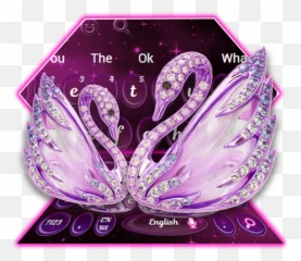 Purple Diamond Swan Keyboard Theme - Illustration Png,Purple Diamond Png