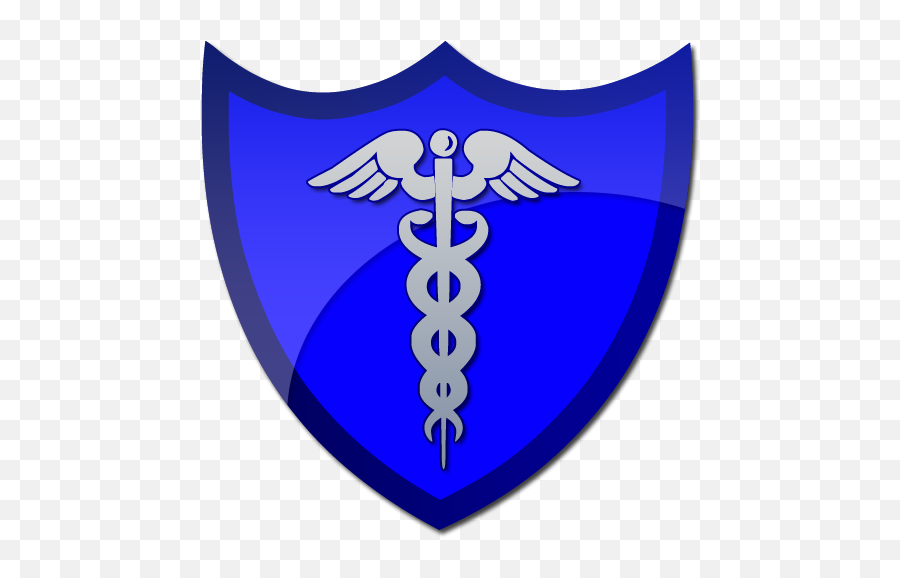 Caduceus Symbol Blue Shield Clipart - Black Registered Nurse Logo Png,Shield Clipart Png