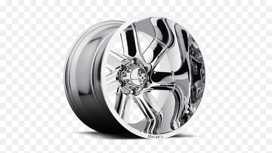 20x12 Hostile Switchblade Chrome 568 Lug - Hostile Chrome Wheels Png,Switchblade Png