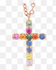 Multicolor Cross Pendant - Locket png