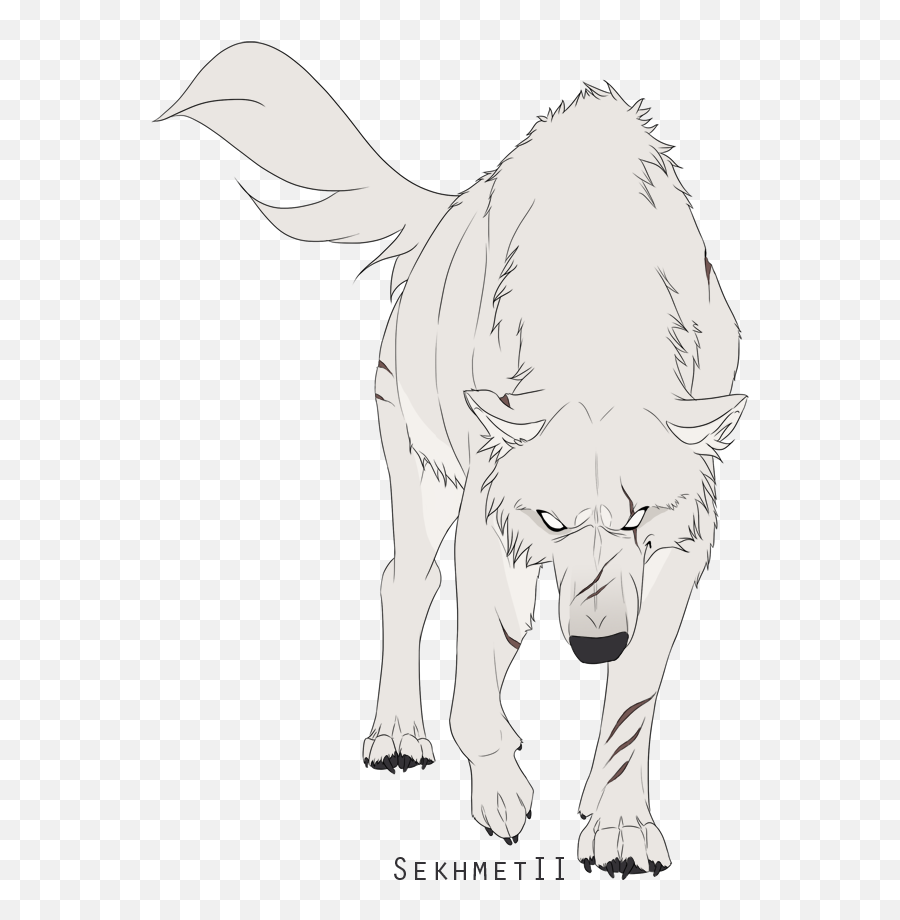 White Wolf Drawing Anime - Anime White Wolf Transparent Png,White Wolf Png