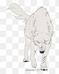White Wolf Drawing Anime - Transparent png