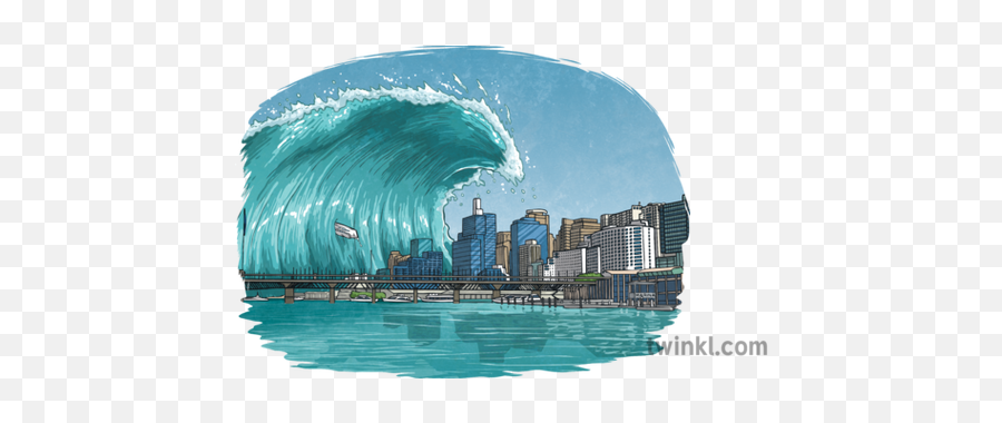 Tsunami Disaster Weather Wave Ks2 - Cityscape Png,Tsunami Png