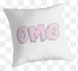 Omg Tumblr Transparent Throw Pillow - Cushion Png,Pillow Transparent Background