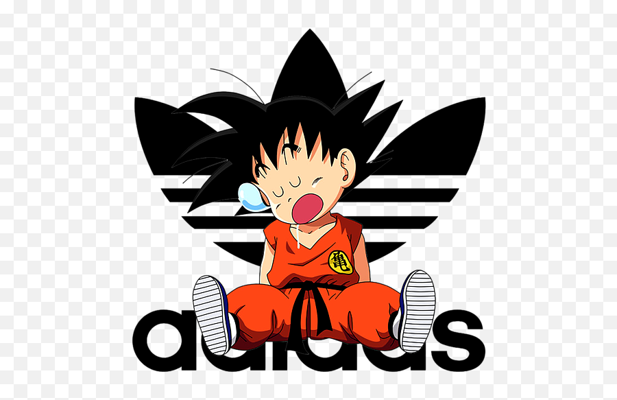 Goku Adidas Shower Curtain - Dragon Ball Z Baby Goku Png,Goku Logo