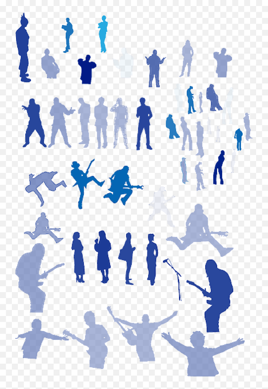 Crowd Clipart Person Gathered Picture - Trendy People Silhouette Png,People Top View Png
