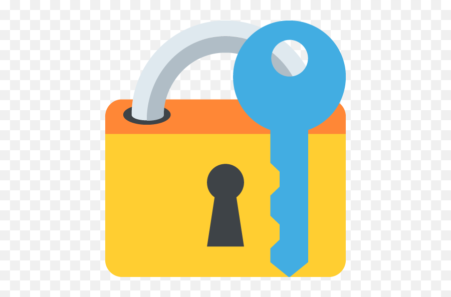 Closed Lock With Key - Candado Emoji De Whatsapp Png,Key Emoji Png