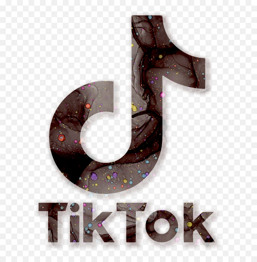 Tik Tok Logo Transparent Png Black Ink - Dot,Pink Tiktok Icon
