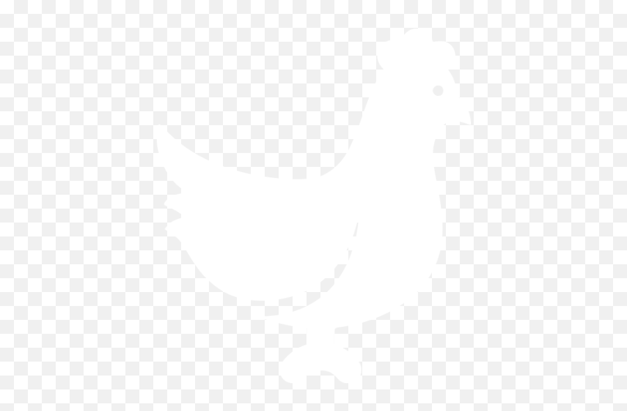 White Chicken Icon - Chicken Icon White Png,Chicken Icon Png