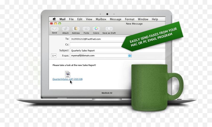 Send Fax Online With Faxitfast - Fast Simple U0026 Convenient Mug Png,Compose Mail Icon
