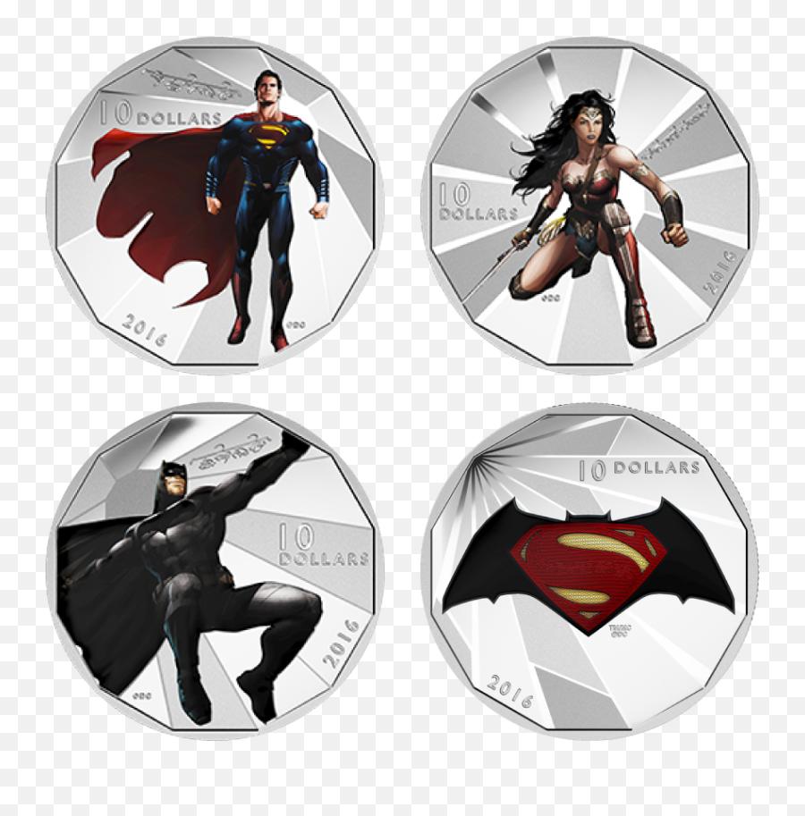 Silver Numis Dc Batman V Superman Dawn Of Justice Set 2016 2 - New Batman Png,Icon Vs Superman