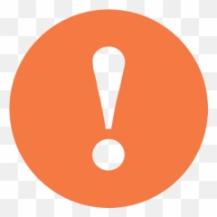 Attention - Orange Icon Png
