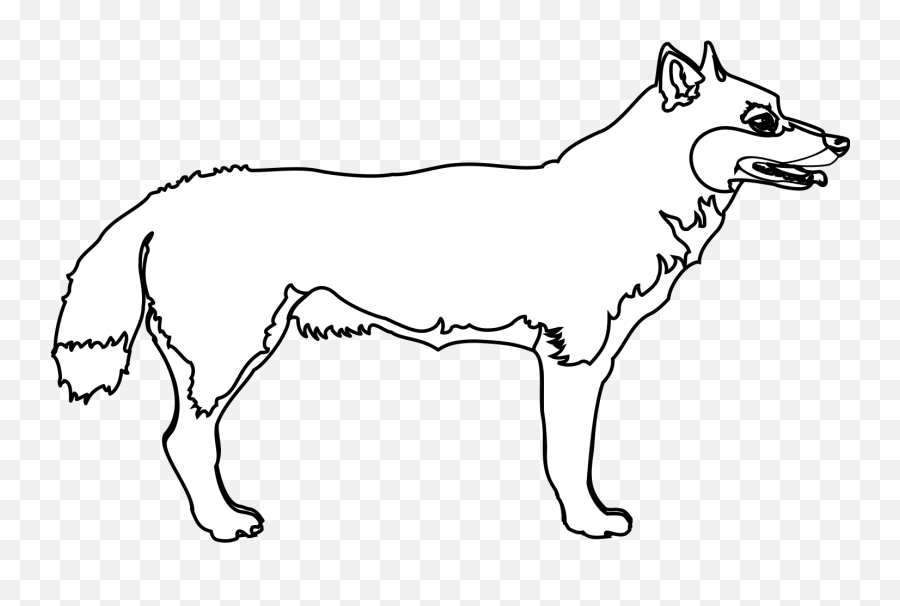 Wolf Outline Svg Vector Clip Art - Svg Clipart Coyote Png,Small Wolf Icon