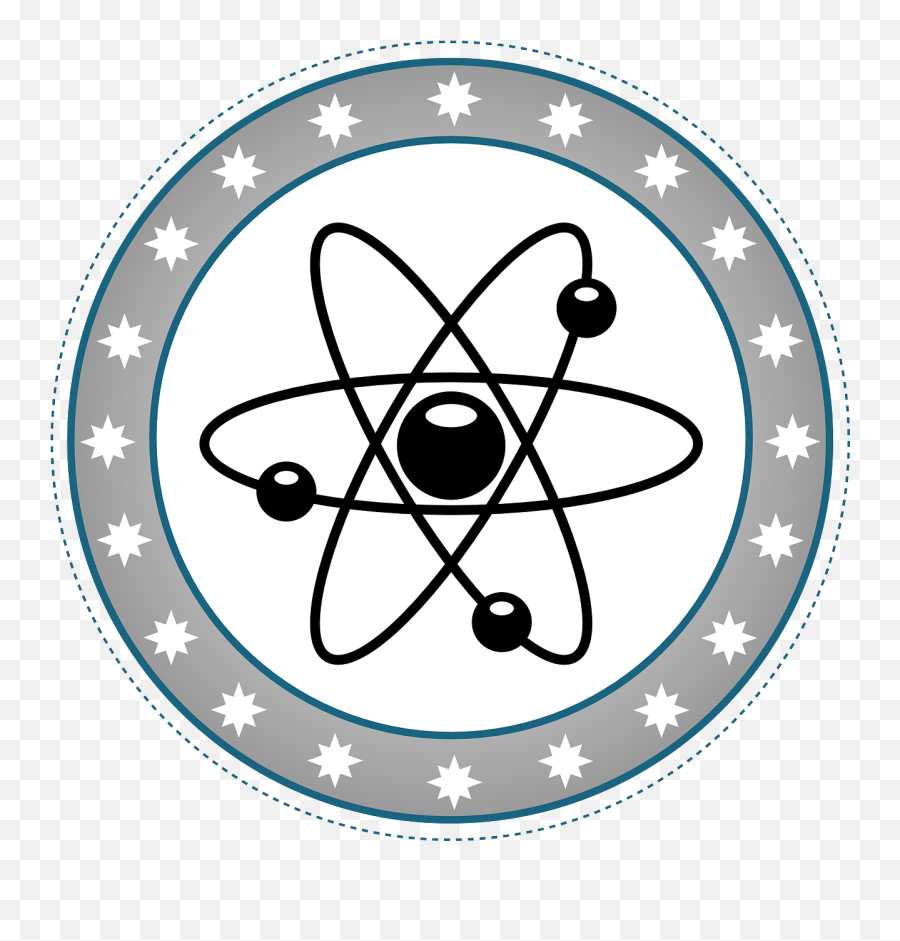 Nuclear Atom Button - Free Vector Graphic On Pixabay Science Symbol Png,Atom Icon Vector