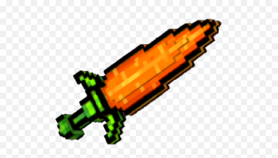 Download Hd Carrot Sword Pic - Pixel Gun 3d Sword Explosive Weapon Png,Sword Transparent