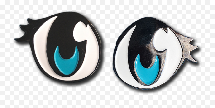 Blue Anime Eye Enamel Pin - Emblem Png,Anime Eyes Transparent