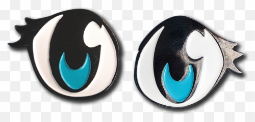 Blue Anime Eye Enamel Pin - Emblem png