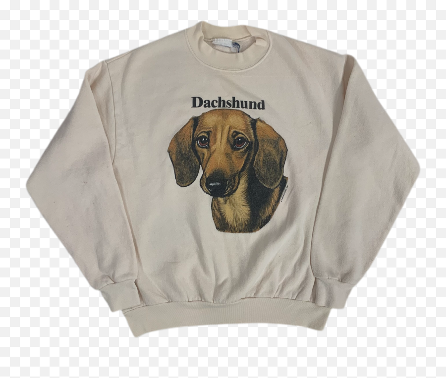 Vintage Dachshund Portrait Crewneck Sweatshirt - Long Sleeve Png,Dachshund Icon