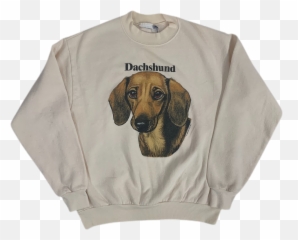 Vintage Dachshund Portrait Crewneck Sweatshirt - Long Sleeve png