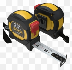 Lexivon 2 - Pack 25ft75m Dualock Tape Measure 1inch Wide Blade With Nylon Coating Matte Finish White U0026 Yellow Dual Sided Rule Print Tape Measure Png,Tape Measure Png