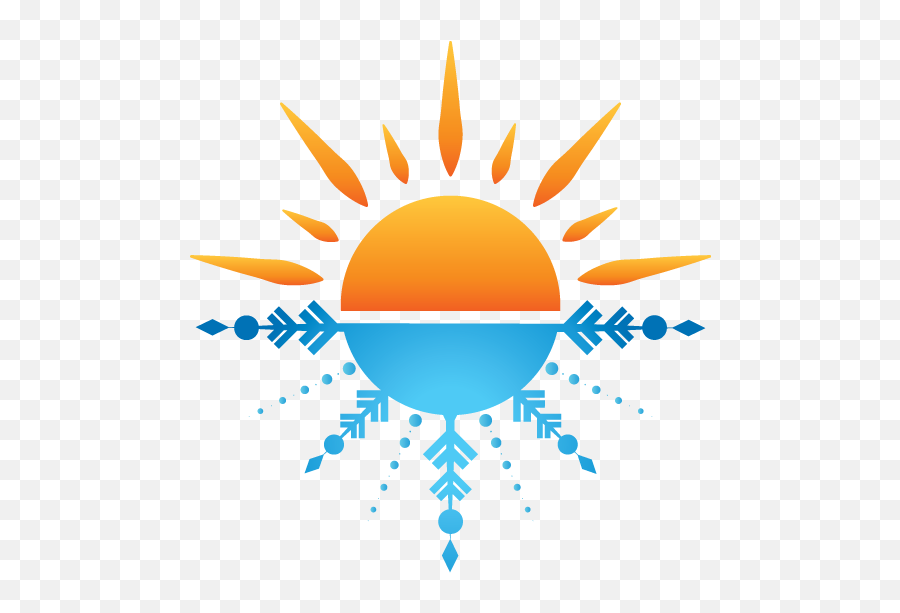 Online Sun Snowflake Logo Maker - Summer Winter Vector Icon Gold Silver Sun Snowflake Logo Png,Snowflake Facebook Icon